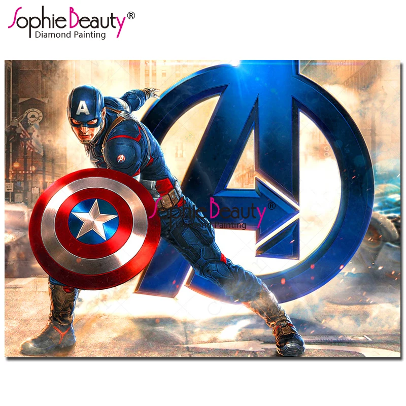 

Sophie Beauty Diy Diamond Painting Full Diamond Embroidery Mosaic Captain America Hulk Super Hero Cross Stitch Home Decor 18898