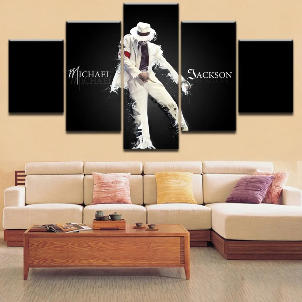 

Top-Rated 5 Pieces Printing Painting Michael Jackson Type Poster Modular For Home Decorative For Living Room Framework Hot Sell