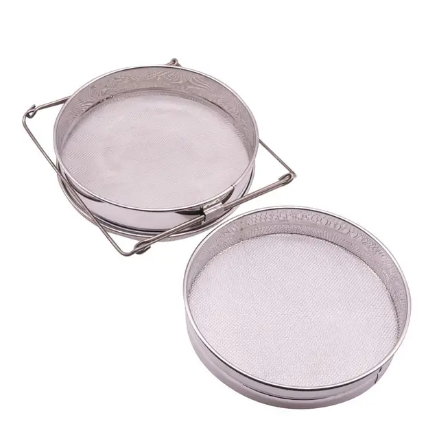 1 pcs Honey Filter Stainless Steel Double Filter Mesh Honey Filter