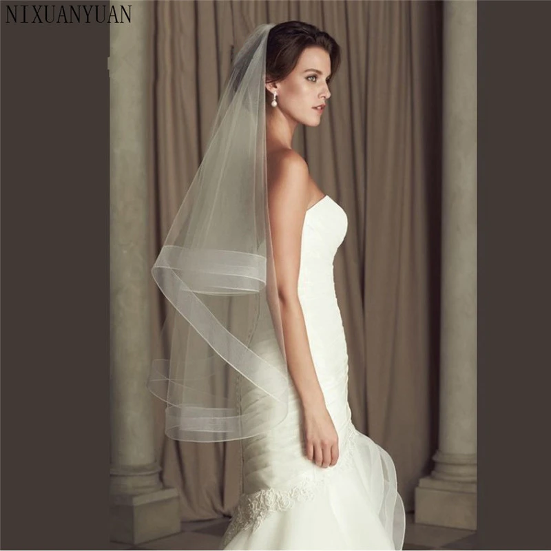 Veil with horsehair trim Clearance