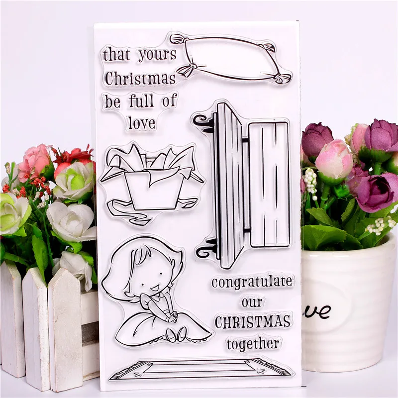 

girl Transparent Clear Stamp DIY Silicone Seals Scrapbooking / Card Making/Photo Album Decoration