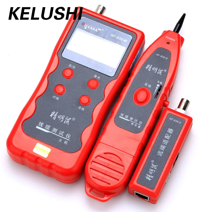 KELUSHI NF-838 сетевой LAN кабель Длина тестер трекер телефон LAN BNC кабель Finder USB RJ11 RJ45 Провода Tracer/Finder