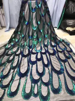 

top quality Jolin-1688.2 french lace fabric with sequins african lace fabric embroidery mesh tulle fabric