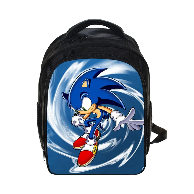 13 дюймов мультфильм Марио Bros Sonic Boom дети рюкзак в детский сад школьная сумка дети печать рюкзаки для девочек и мальчиков Mochila - Цвет: 1pcs Sonic backpack