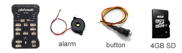 Pixhawk PX4 Autopilot PIX 2.4.8 32 Bit Flight Controller + Safety Switch + Buzzer 4G SD +I2C Splitter Expand Module + USB cable