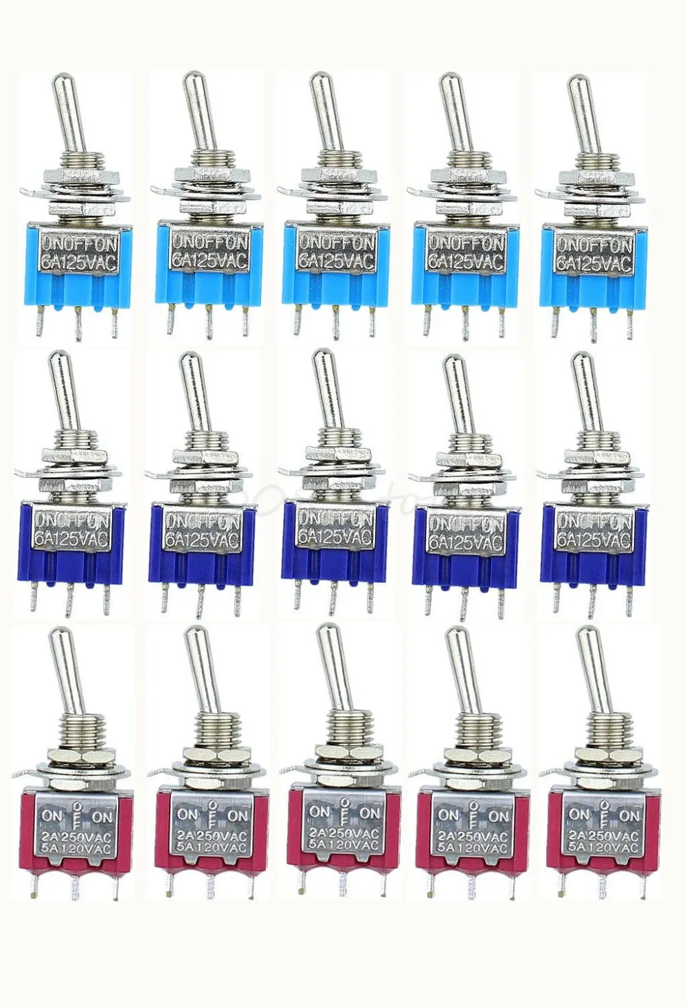 Миниатюрные тумблеры 5 шт./лот Mini MTS 103 3 Pin SPDT ON OFF 6A 125VAC|switch switch|on-off-on switchswitch on-off-on |