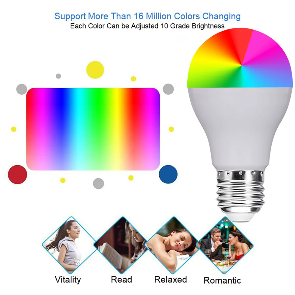 Wifi bulbo inteligente lâmpada de luz