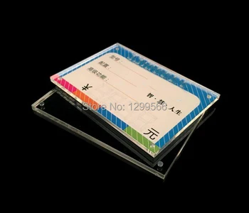 

10PCS Magnetic clear acrylic jewelry watch mobile cell phone price tag sign lable card display stand holder rack free shipping