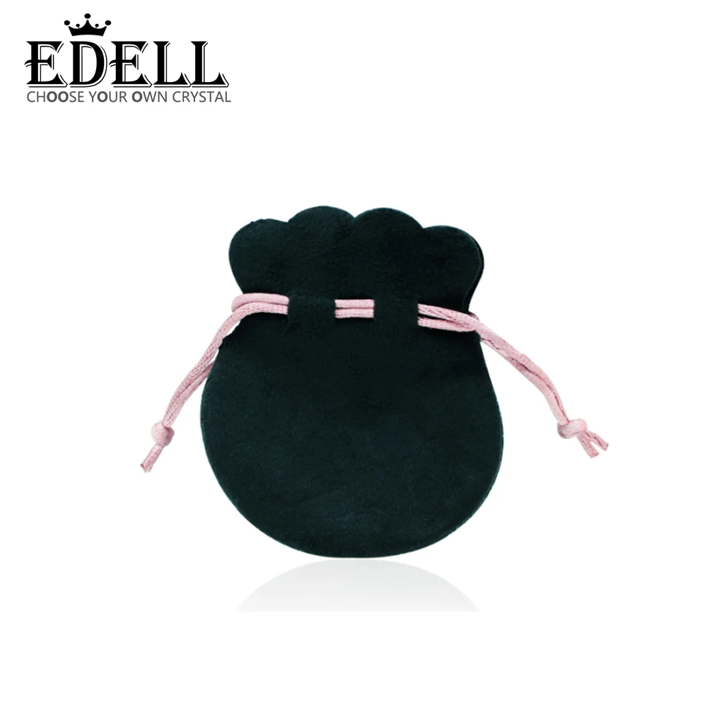 

EDELL Original Charm Women's Ring Beaded Jewelry Fashion Storage Protection Velvet Bag Shrink Simple Brand Gift Bag Factory