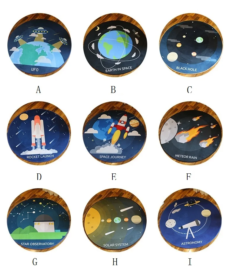 WINLIFE универсальный стиль ковры мультфильм детские коврики компьютерный стул коврики круглые коврики для спальни анти-ковры для скольжения Galaxy ковер