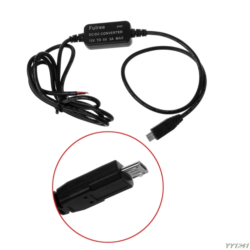 ANENG автомобиля зарядное устройство Micro USB выход 12 В до 5 3A питание конвертер для КПК DVR видеокамера G6KC