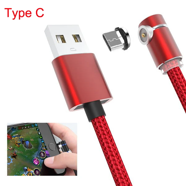 CBAOOO 1 м 2 м микро USB кабель Магнитный кабель для iphone Быстрая зарядка usb type C Android мобильный телефон Быстрая зарядка Магнитный шнур - Цвет: B-Type-Red