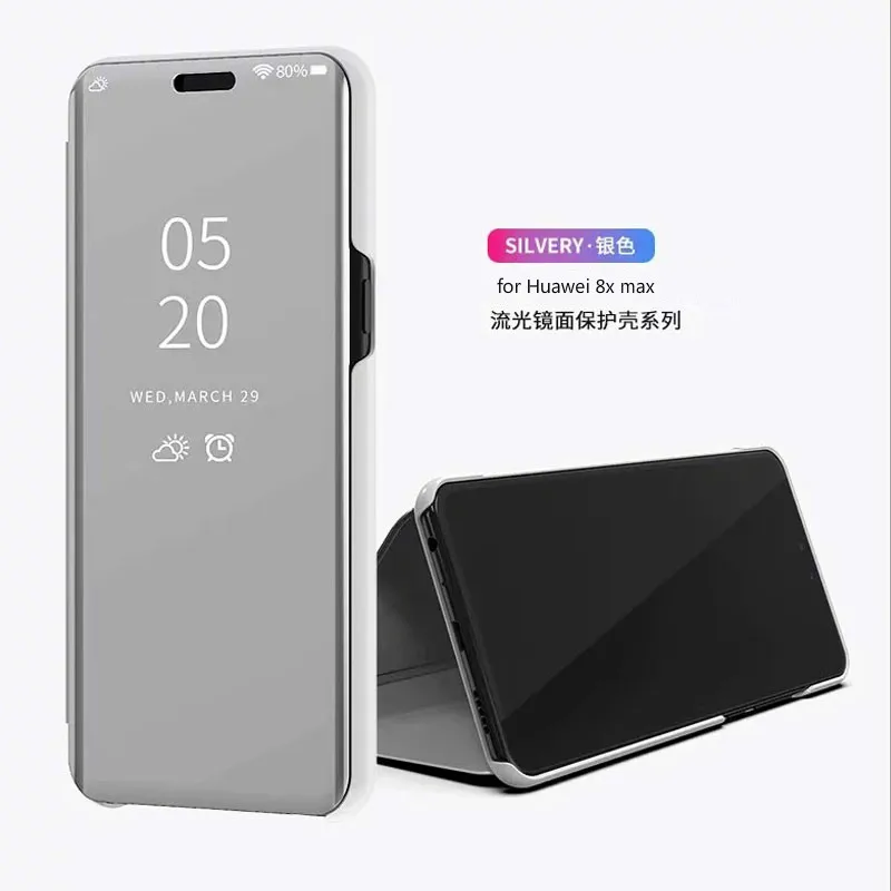 

View Mirror flip cover For Huawei 8X max Mate 8 9 10 Smart Leather Phone Case for huawei Nova 3i 3 8 lite Fundas
