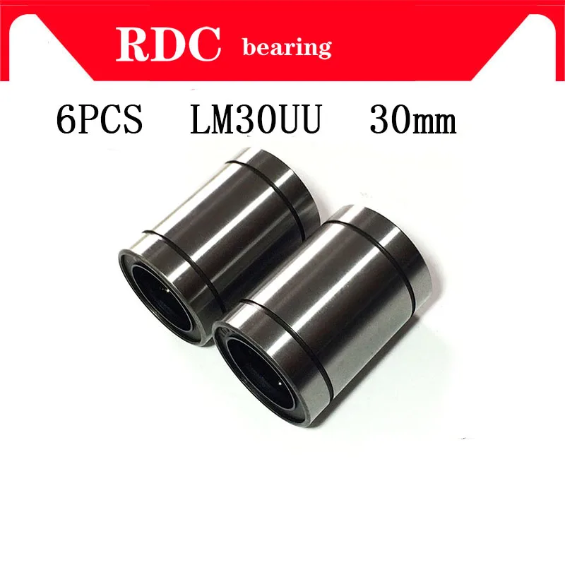 Free Shipping 6pcs LM30UU 30mm High quality Linear Ball Bearing Linear