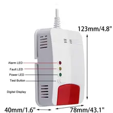 Умный детектор утечки газа, датчик сигнализации природного газа, пропан, Бутан, анализатор метана Предупреждение, домашний Индикатор безопасности, светильник(E