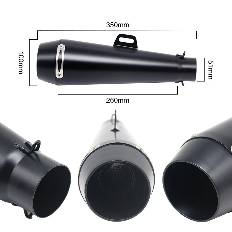 ZSDTRP 51 мм мотоцикл выхлопной глушитель выхлопной трубы M4 большой объем Модифицированная труба для Yamaha R6 для Kawasaki M4 для Honda CBR1000 - Цвет: Model E