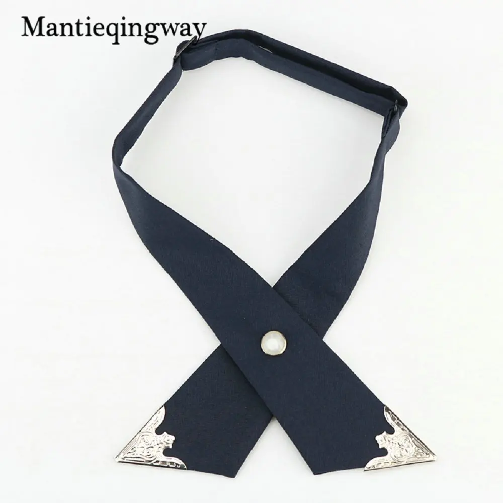 Mantieqingway женский/мужской модный формальный галстук-бабочка красный регулируемый крест галстук унисекс сплошной цвет Свадебный галстук