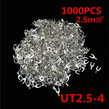 

1000Pcs 4,2mm U Type Cold Crimp Terminal Non-Insulated Fork Shaped Terminals 2.5mm2 Wire Cable Connector