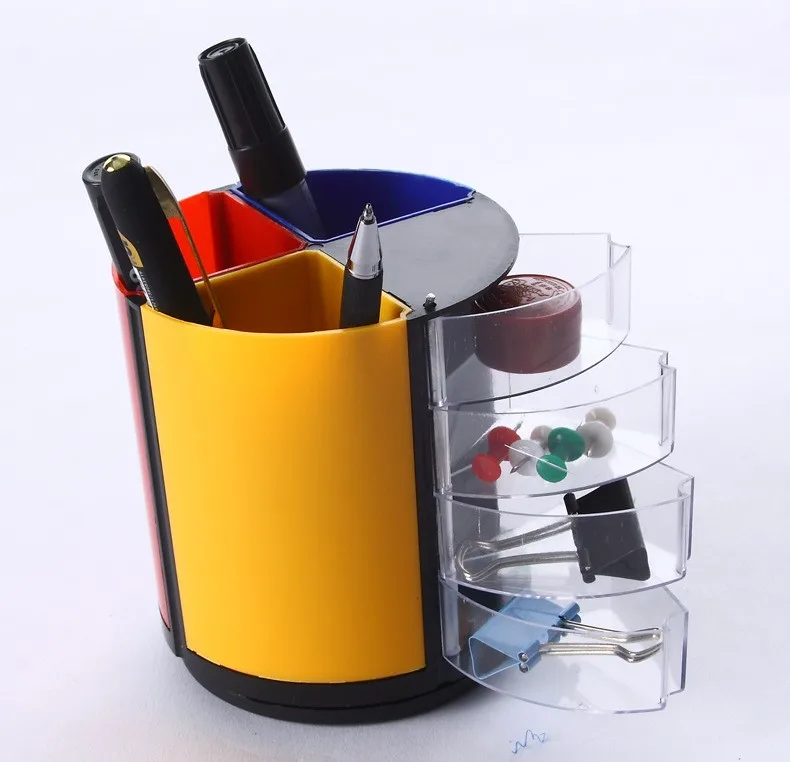 plastic multi function Pen holder Vase Pencil Pot Stationery Desk Tidy