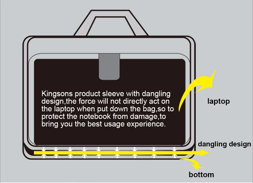 Kingsons бренд водонепроницаемый 12,1, 13,3, 14,1, 15,6 дюймов ноутбук сумка для ноутбука для мужчин и женщин портфель-сумка на плечо