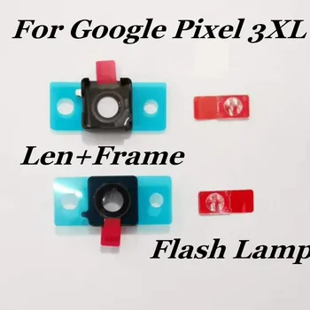 

10 pcs New Original Back Rear Camera Lens Glass Cover With Frame Holder Flash Lamp For Google Pixel 3XL Replacement Parts