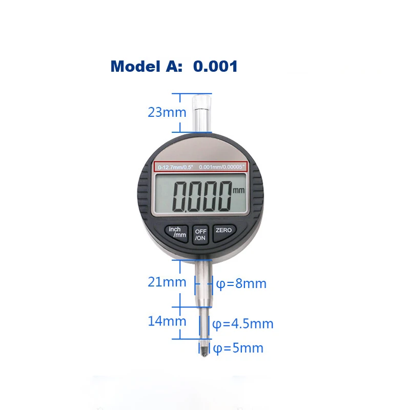 0-12,7 мм Электронный микрометр 0,01 мм и 0,001 цифровой микрометр циферблат индикатор глубина измерительные инструменты