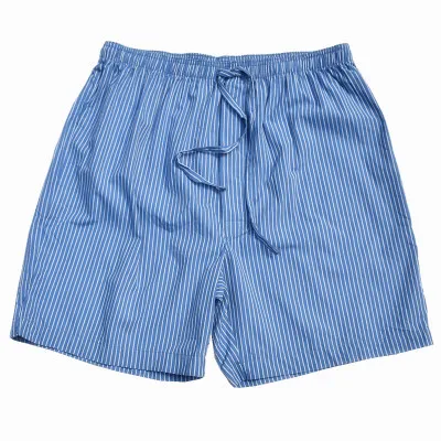 Пижамы мужские короткие штаны тканые хлопковые шорты клетчатые штаны для сна