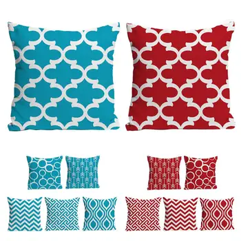 

45cm X 45cm Cotton Linen Pillow Cases Covers Colorful Geometric Theme Throw Pillow Case Decorative Square Cushion Cover Pop Art