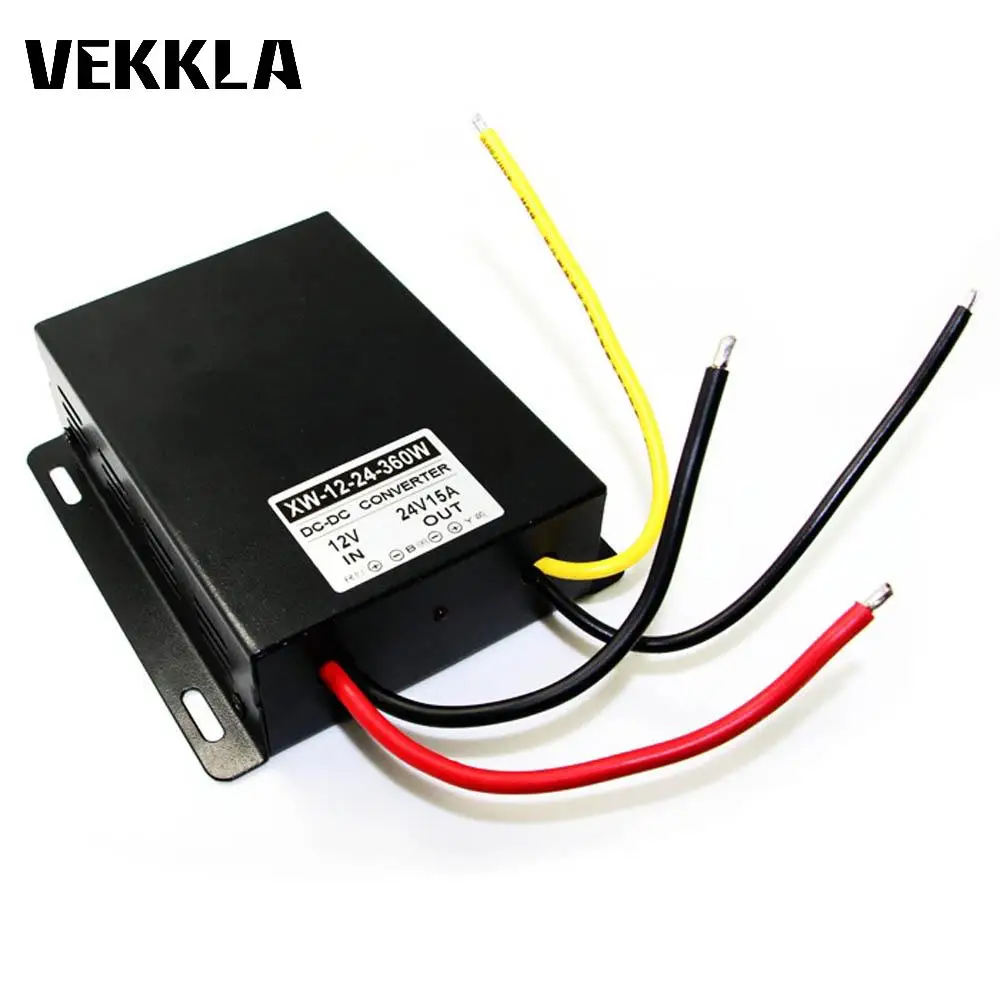 

New Power Converter DC 12V Step Up To DC 24V 15A 360W Boost Power Converter Regulator Module Waterproof Adapter