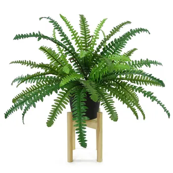 

Simulation fern grass green plant artificial fern persian leaves flower wall hanging plants home wedding shop decoration