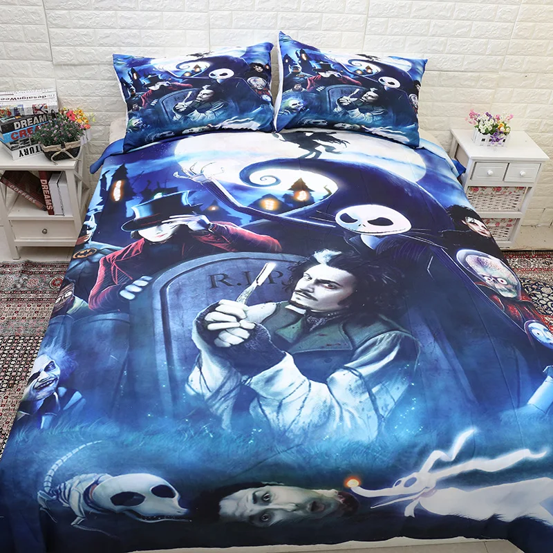 

Ghosts halloween bed linen set comfortable bedding sets Full Queen King Size Duvet Cover with Pillow Cases Cool Bedclothes 3pcs
