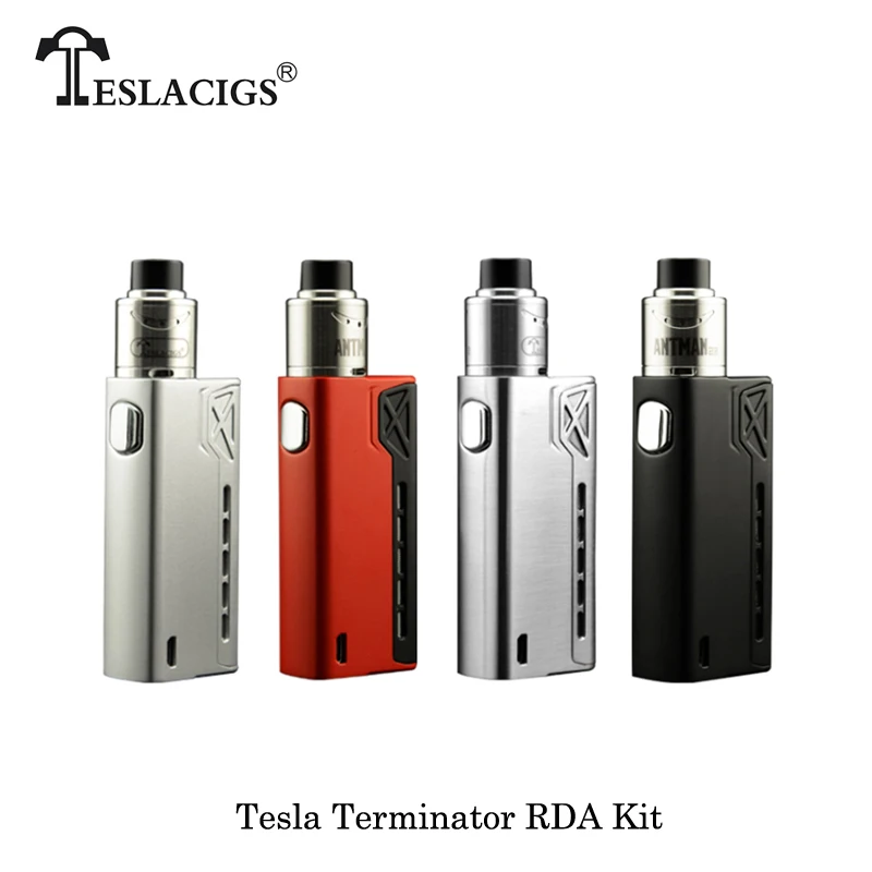 

Authentic E-Cigarette Teslacigs Tesla Terminator 90w TC Box Mod stater Kit 0.1ohm RDA Tank Vape VS Subox Mini-C KBOX Vaporizer