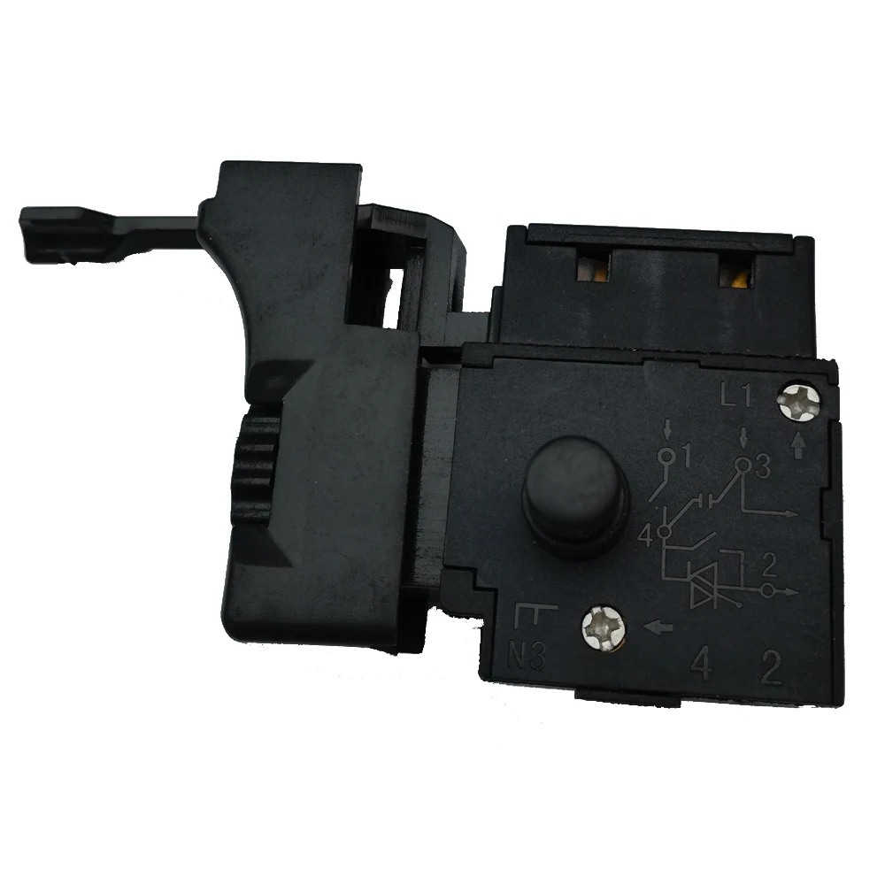 

2pcs 250VAC 4A SPST Speed Control Trigger Knob Switch for Electric Drill FA2-4/1BEK, Power Tool Replacement Parts, Black