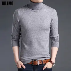2019 новый модный бренд Свитера мужские s пуловер Водолазка Slim Fit Джемперы Knitred Осень корейский стиль теплая повседневная мужская одежда