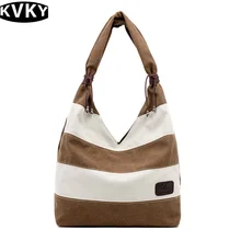 Kvky 2017 frauen neue handtasche schulter streifen leinwand einfach freizeit allgleiches tragbare einkaufstasche einkaufstasche