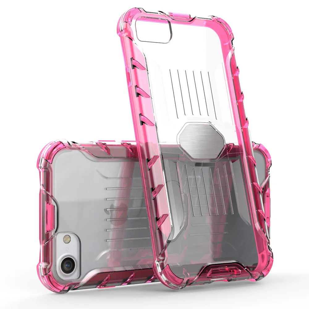 

Ultra Thin Transparent Clear Case Dual Layer TPU & Hard PC Back Skin Shockproof Impact Protective Cover For iPhone 8 / 8 Plus @
