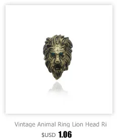 Кольцо в стиле панк с животным, модное бронзовое кольцо с головой волка и львом, ретро Золотое ювелирное изделие, индивидуальное металлическое кольцо в виде призрака для мужчин и женщин, подарки