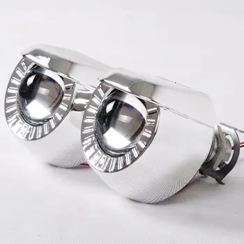 

AES Taiwan Mini Projector Lens With Shroud Bi-LED H1 H4 H7 Headlight H1 Bulb 1.8/2.0 Inch HID Projector Lens For Motorcycle/Car