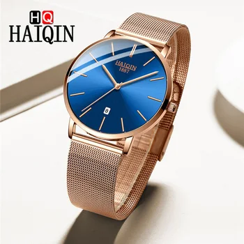 

HAIQIN Women's Watchess Top Fashion Brand Luxury Quartz Sports Men Watch Women clock Gold Couple Zegarek Damski Relogio Feminino