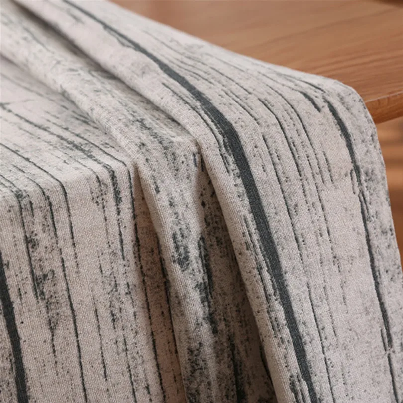 Table Cloth Dining Tablecloth Retro Soft Cotton And Linen Wood Grain Simulation Bark Cloth  #4A03 (1)