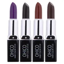 1 шт., модифицированный цветной карандаш для волос, 4 цвета, Одноразовая крышка, краска для белых волос, корень, помада, палочка, краска