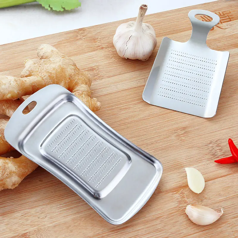 

1pc Ginger Garlic Wasabi Grater Crusher Garlic Press Device Chopper Cutter Garlics Peeler Kitchen Tools Stainless Steel