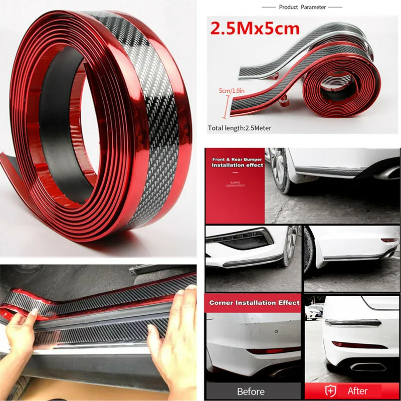 

Car Stickers 5D Carbon Fiber Rubber Styling Door Sill Protector Goods For KIA Toyota BMW Audi Mazda Ford Hyundai Accessories