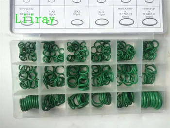 

270PCS/BOX Green Rubber Oring Auto Air Conditioning Compressor R134A Rubber Seals kits,Air Conditioning rubber ring seals