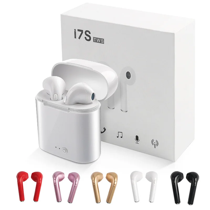 

New 4.2 Bluetooth Wireless Earphone i7s TWS Earbuds Sports Headsets with Charging Box Mic for All Smart Mobile Phone Air Pods