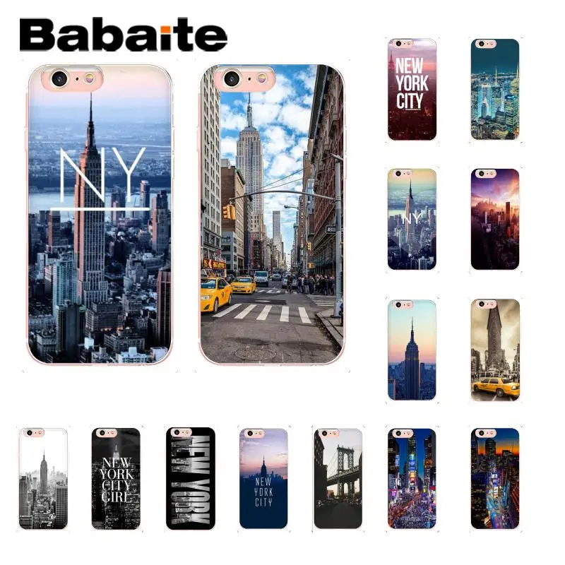 

Babaite New York City DIY Printing Drawing Phone Case for iPhone 6S 6plus 7 7plus 8 8Plus X Xs MAX 5 5S XR 10 Cover