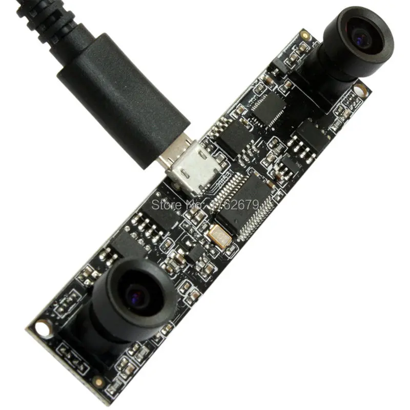 MJPEG 30fps 1280x720 720p hd OV9712 smallest 120 degree Dual lens usb endoscope camera module for device embedde ELP-1MP2CAM001