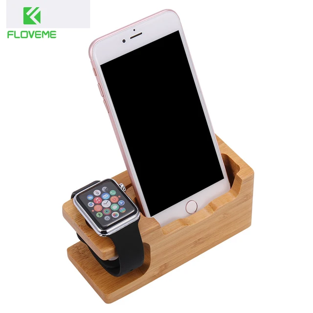 FLOVEME Real Wood Phone Holder Stand For iPhone 7 7 Plus