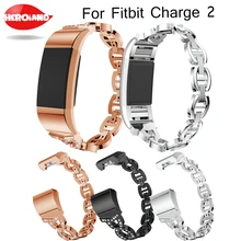 Ремешок для часов Fitbit Charge 2 ремешок замена металлического браслета регулируемые ремни для Fitbit charge2 ремешки для часов со стразами
