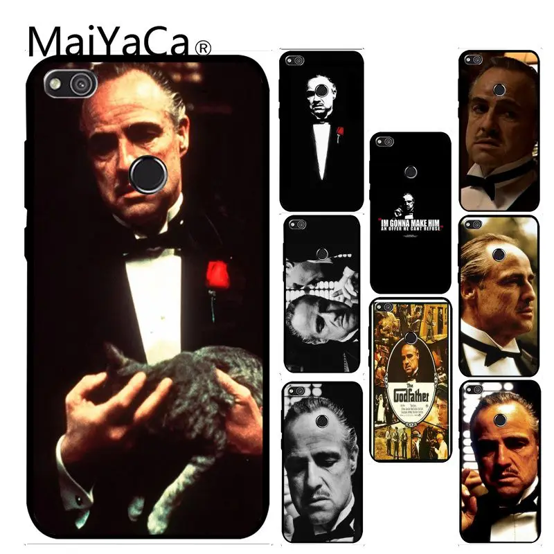 MaiYaCa The Godfather Marlon Brando Cute Black Phone Accessories for Gift For Huawei P6 P7 P8 P9 P10 Cellphones